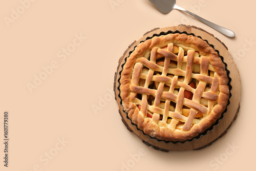 Homemade lattice top apple ...