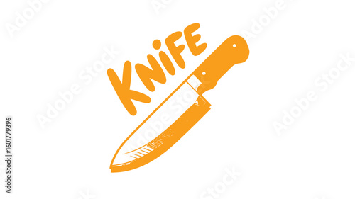 Orange Knife Graphic.