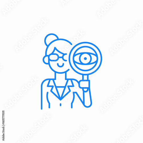 focused advisor icon sign vector