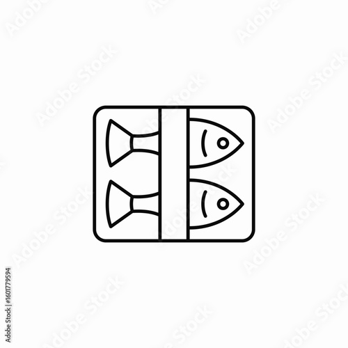 frozen fish icon sign vector