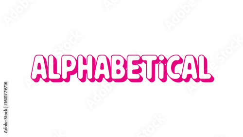 Alphabetical Order.