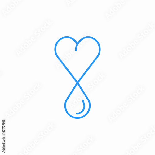 infinity drop icon sign vector