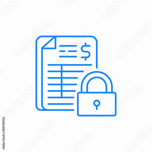 locked report icon sign vector