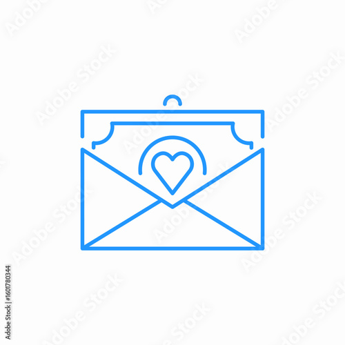 love letter icon sign vector