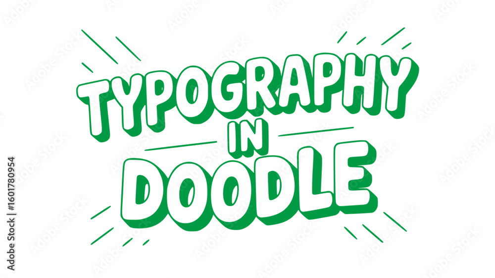 Obraz premium Typography in Doodle Style.