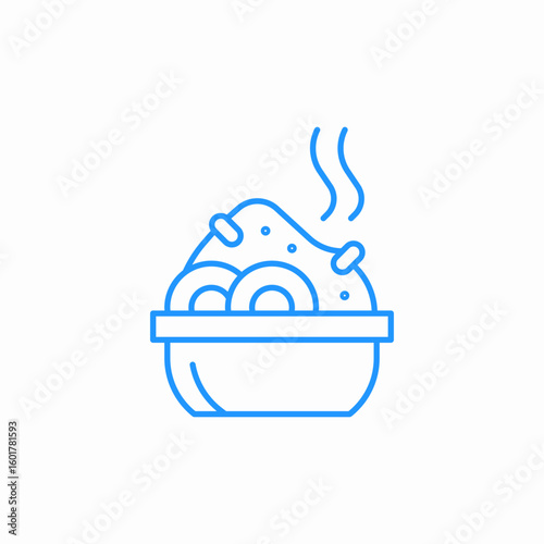 salad bowl icon sign vector