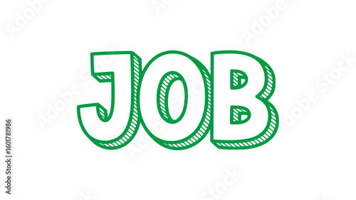 Green Job Text Graphic.