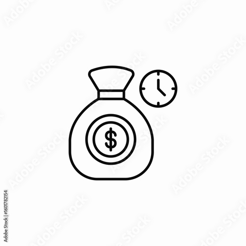 time worth money icon sign vector