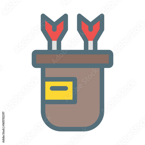 quiver. This is a vector single icon with a filled outline style. Suitable for any purpose, such as website design, mobile app design, logo design, pattern design, etc