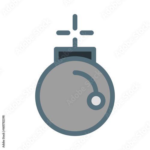 smoke bomb. This is a vector single icon with a filled outline style. Suitable for any purpose, such as website design, mobile app design, logo design, pattern design, etc