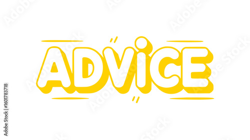 Yellow Advice Text Graphic.