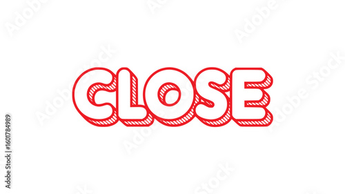 Close Up Red Text.