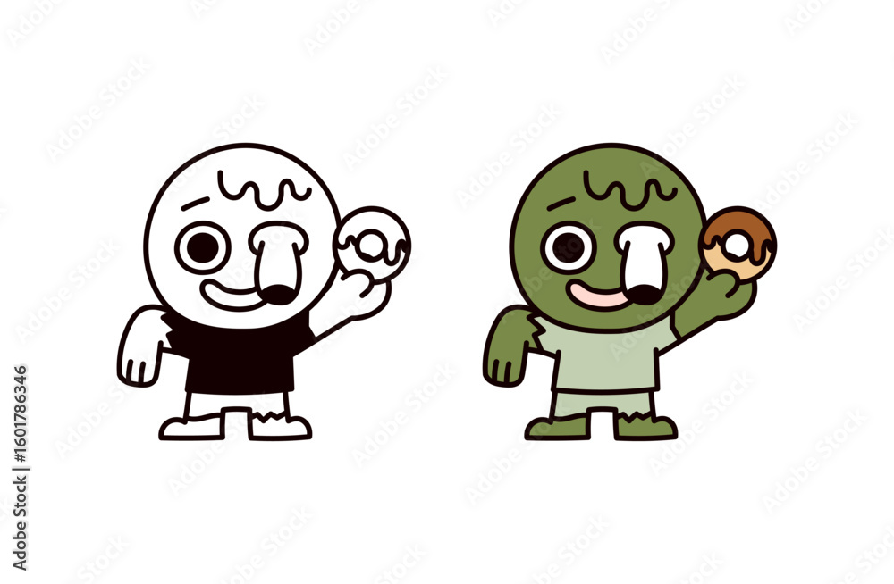 Obraz premium ゾンビのイラスト