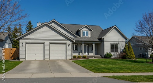 Street of suburban homes