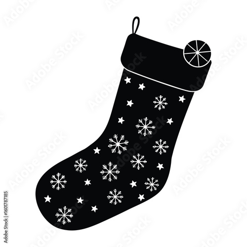 christmas sock isolated on white