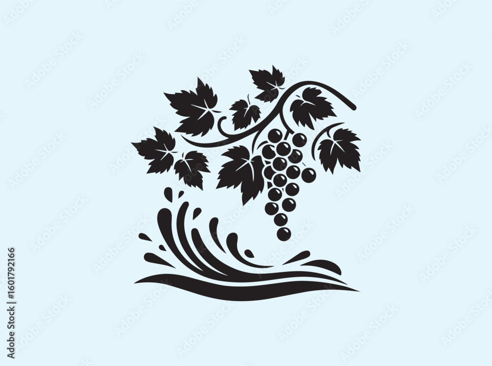 Fototapeta premium Grapevine Composition with Rising Juice Explosion