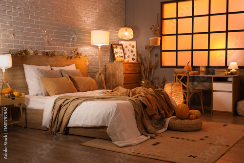 Interior of stylish bedroom...