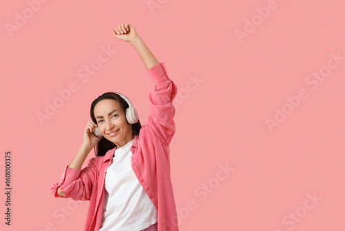 Happy middle-aged woman in ...