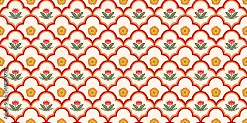 Seamless watercolour and unique floral pattern background for covers, notes, banner. Soft backgrounds colour. Watercolour art work. Flower stalk. Colourful flower.