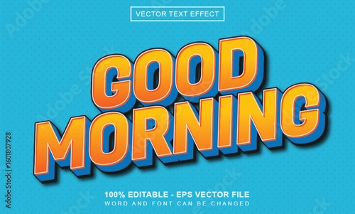 Good morning text effect