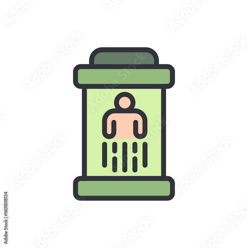 Futuristic Human Transformation Pod Concept With Transparent View Panel