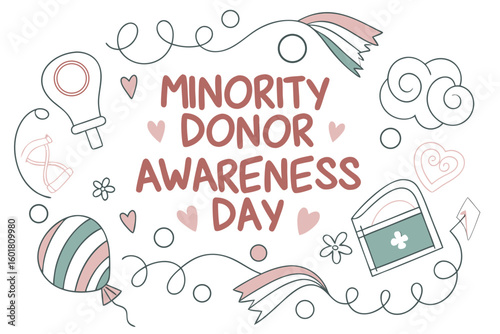 MINORITY DONOR AWARENESS DAY vector illustration