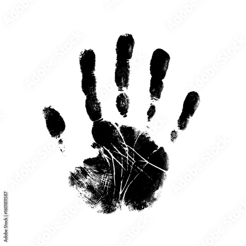 silhouette of hand print