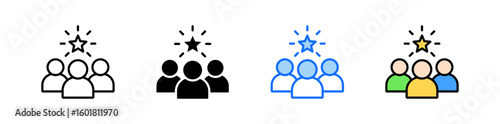 Leadership Icon Set Multiple Style Collection