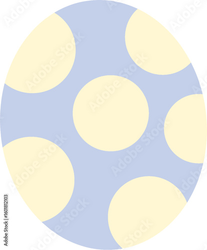 Blue Easter Egg Collage with Yellow Dots