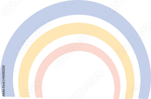 Pastel blue yellow pink rainbow collage