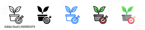 Target Icon Set Multiple Style Collection
