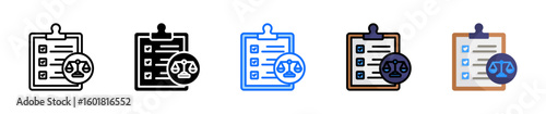 Regulation Icon Set Multiple Style Collection