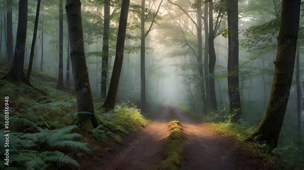 Obraz premium morning in the forest