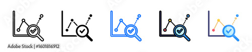 Predictive Analytics Icon Set Multiple Style Collection