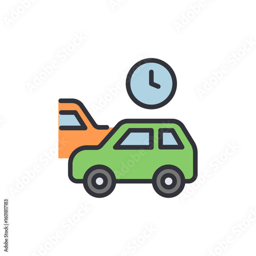 Vehicular Repair And Scheduled Maintenance Services Illustration Vector