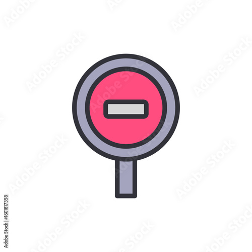 Minimalist Illustration Of A Prohibition Sign With Transparent Backdrop