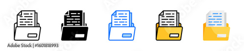 Folder Icon Set Multiple Style Collection