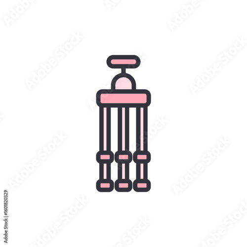 Stylized Winch Icon In Pastel Tones On Transparent Backdrop