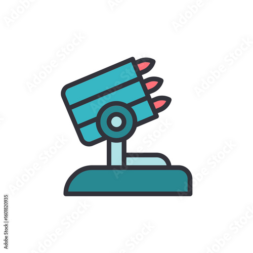 Isolated Missile Launcher Icon With A Transparent Background