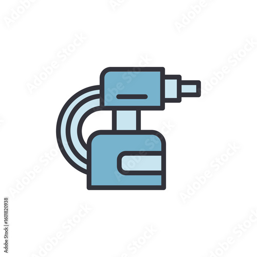 Stylized Illustration Of An Abstract Medical Equipment With Tubes