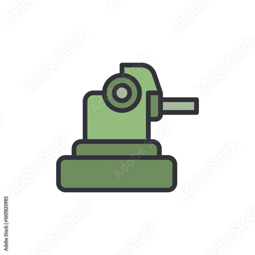 Stylized Geodetic Instrument Illustration On Transparent Background