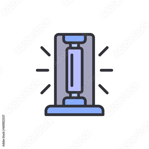 Stylized Icon Of A Modern UV Sanitizer Device With Subtle Light