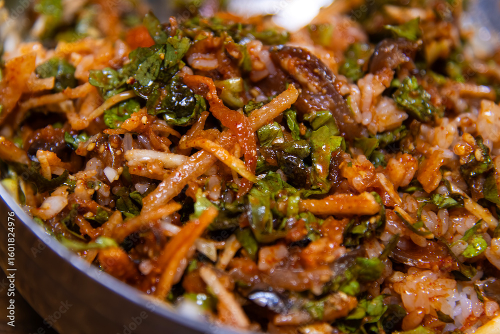spicy cold saury bibimbap spicy cold saury bibimbap