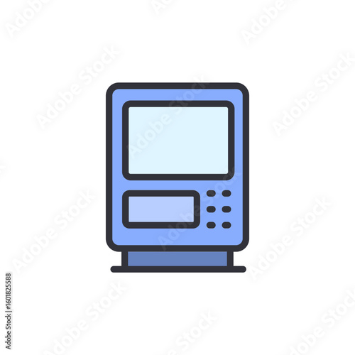 Isolated Retro Style Arcade Machine Illustration With Transparent Backdrop