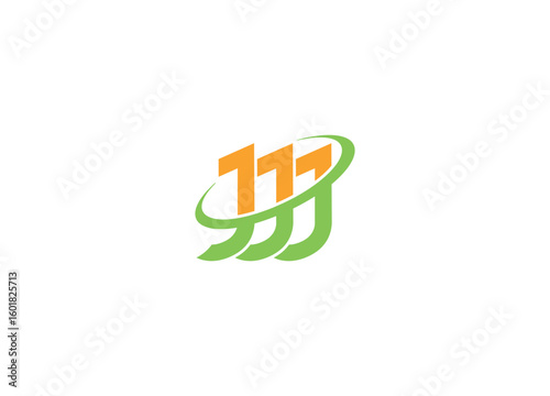 Letter JJJ logo design vector icon template