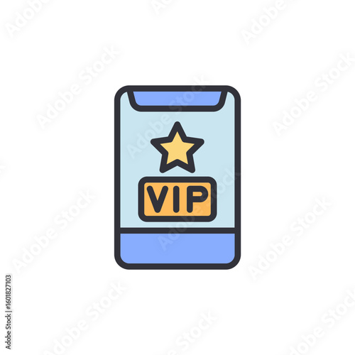 Exclusive Vip Membership Card With Star Badge On A Mobile Device