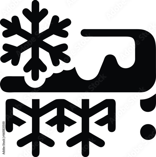 snowflakes weather icon vector
