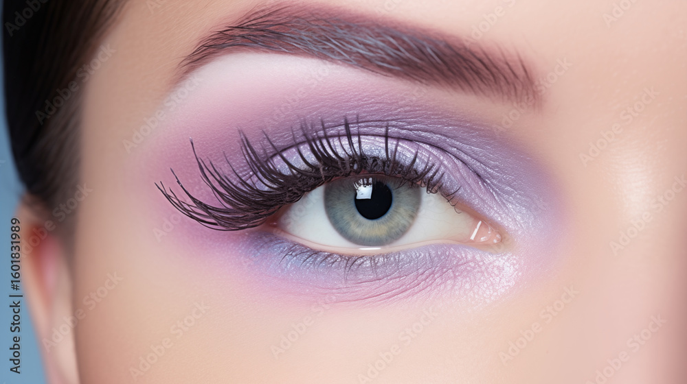 Obraz premium Hot, Stunning, pastel Blue Eye Shadow For 2025.