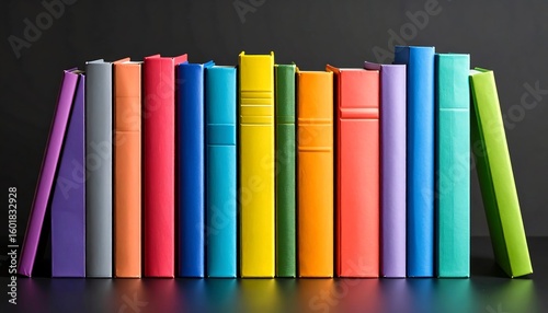 Row of colorful books