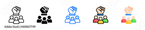 Team Empowerment Icon Set Multiple Style Collection